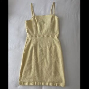H&M yellow denim dress
